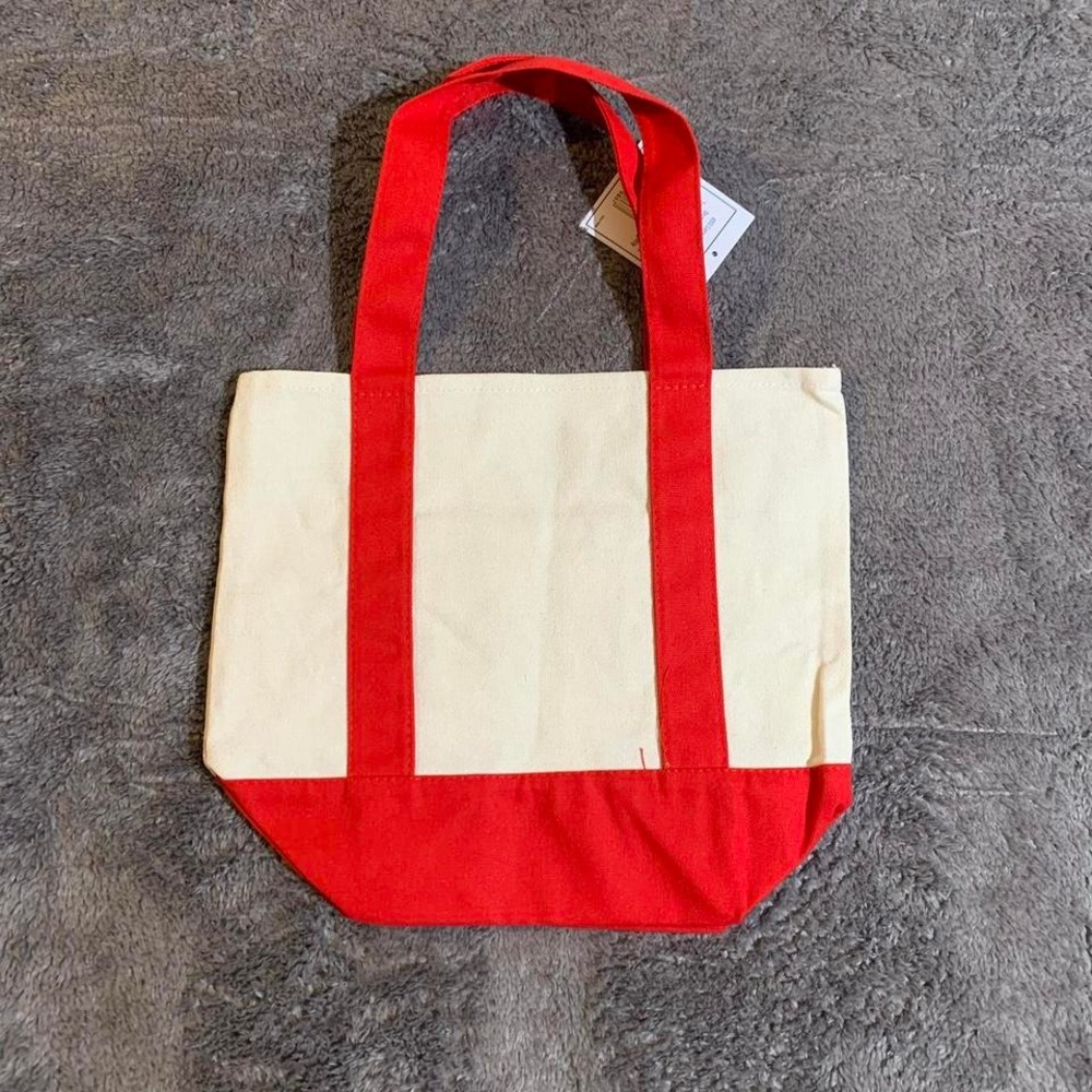 Trader‎ Joe's Mini red canvas tote bag New - Picture 2 of 2